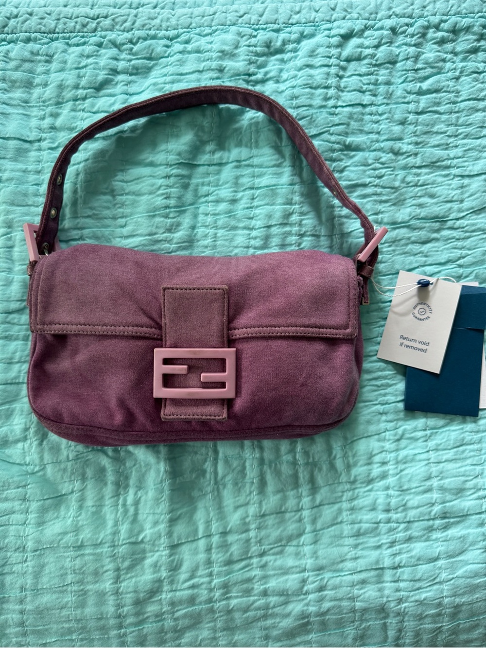 Vintage Purple Jersey Fendi Baguette